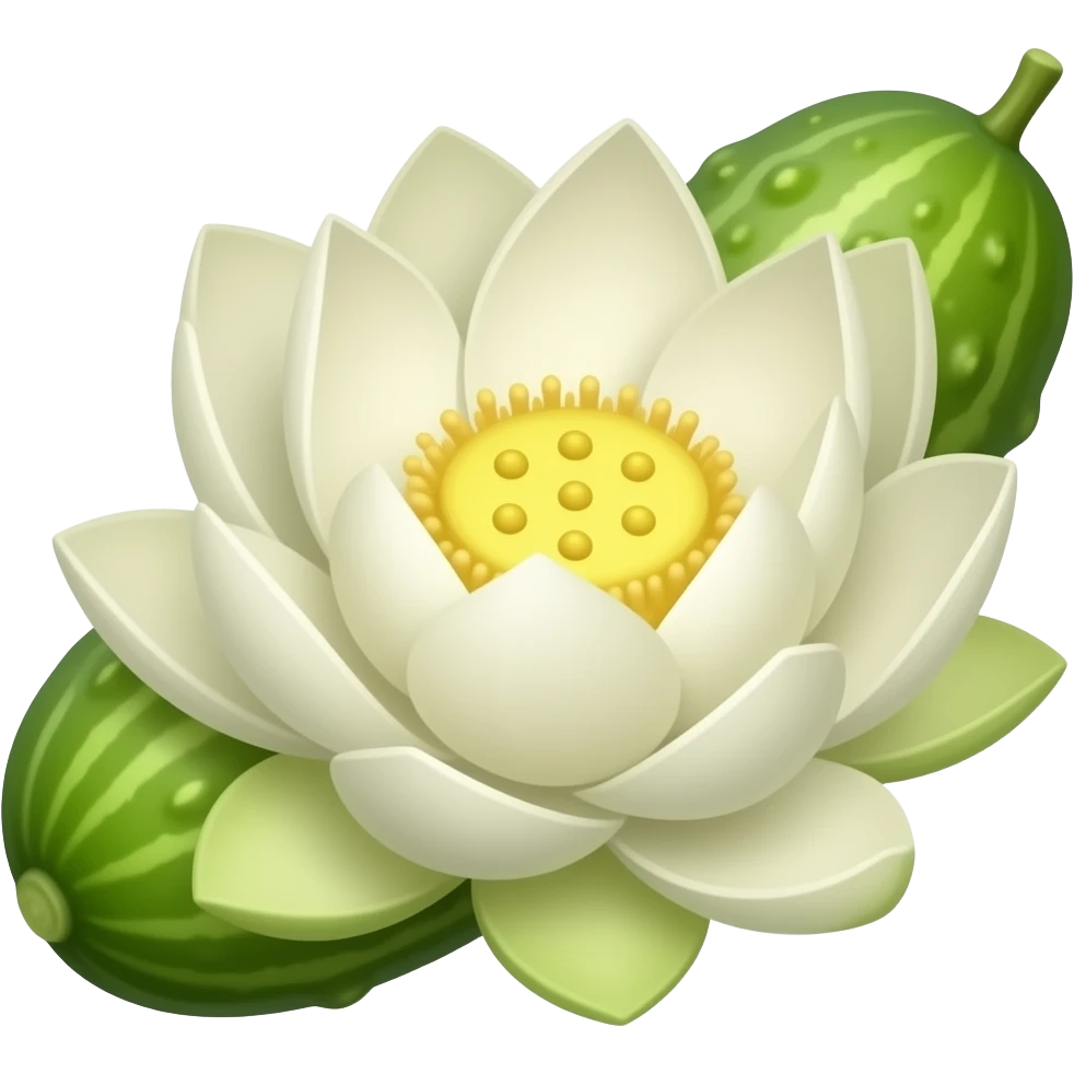lotus-cucumber emoji
