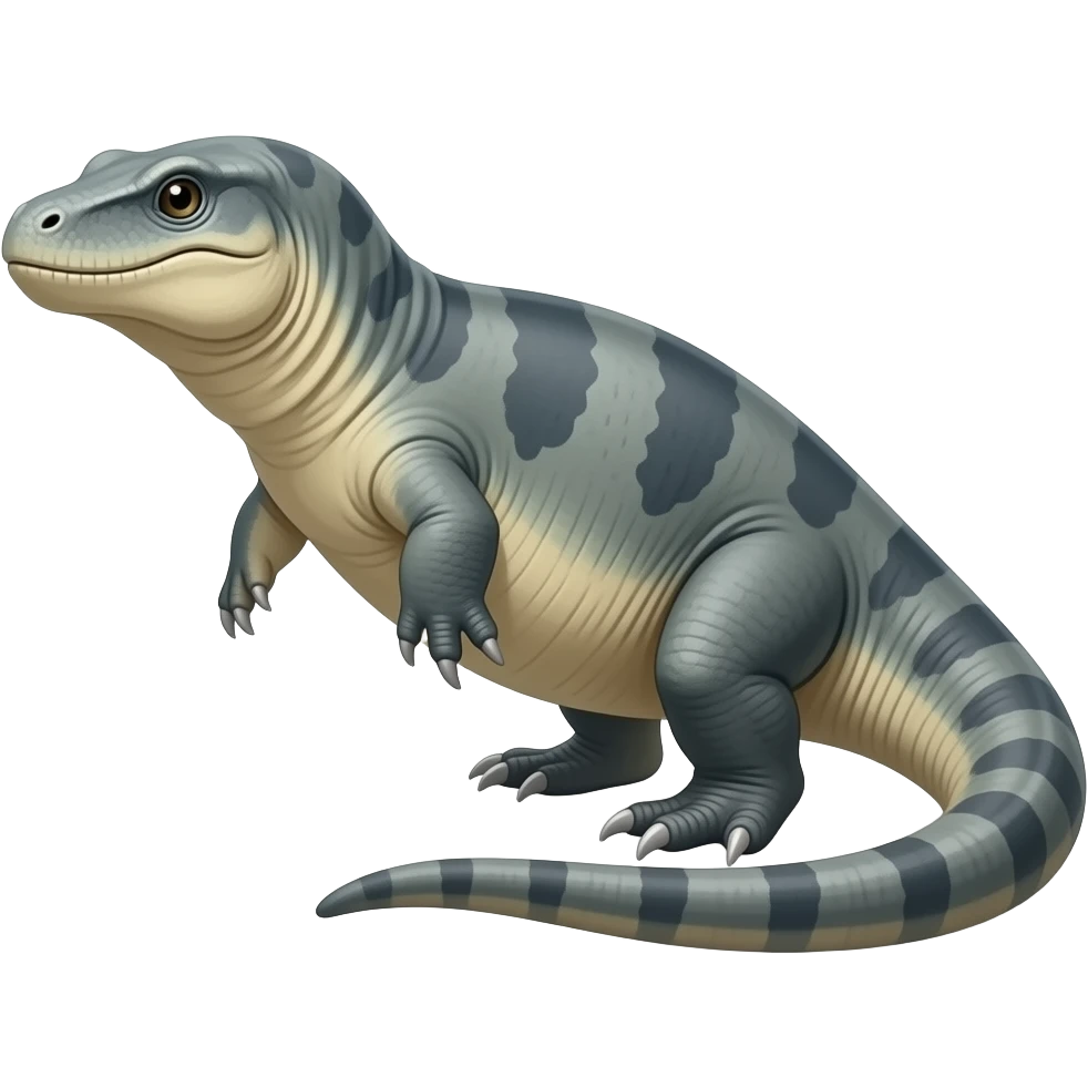 Mosasaurus cartoon style emoji
