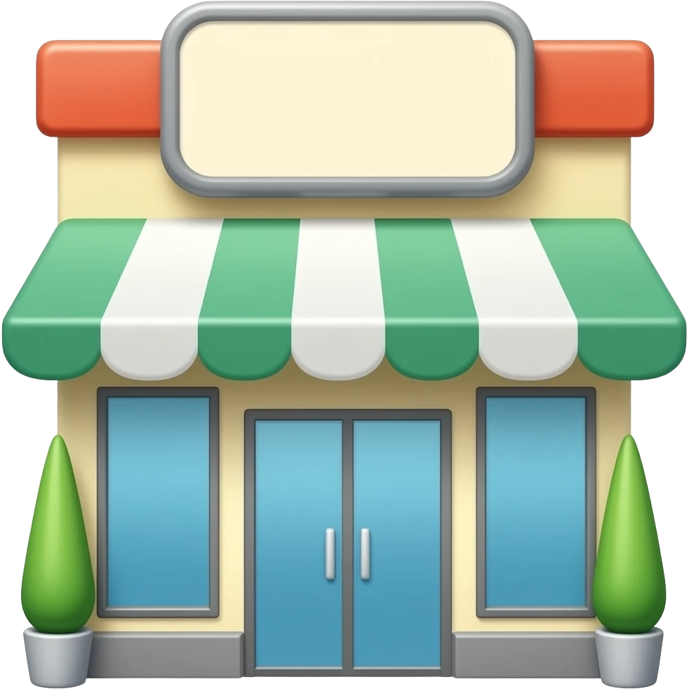 Super market  building emoji no background emoji