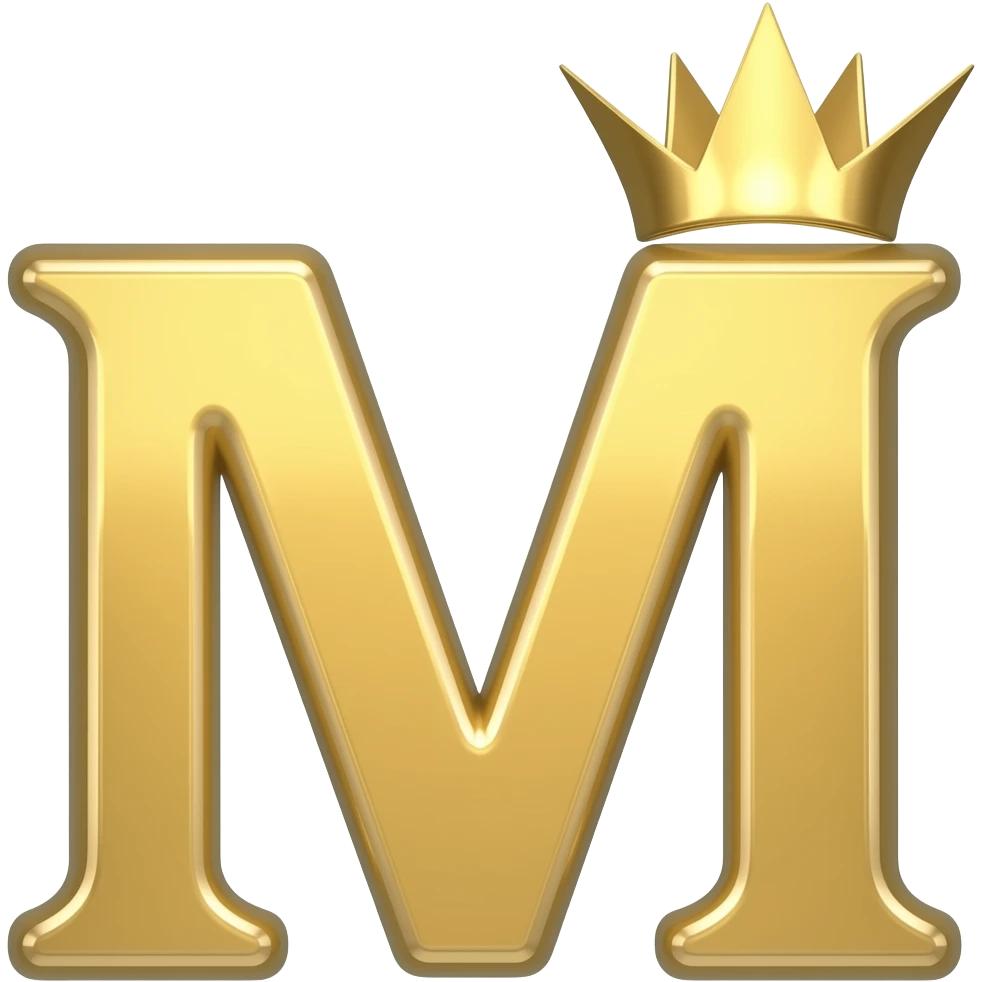 M with crown emoji