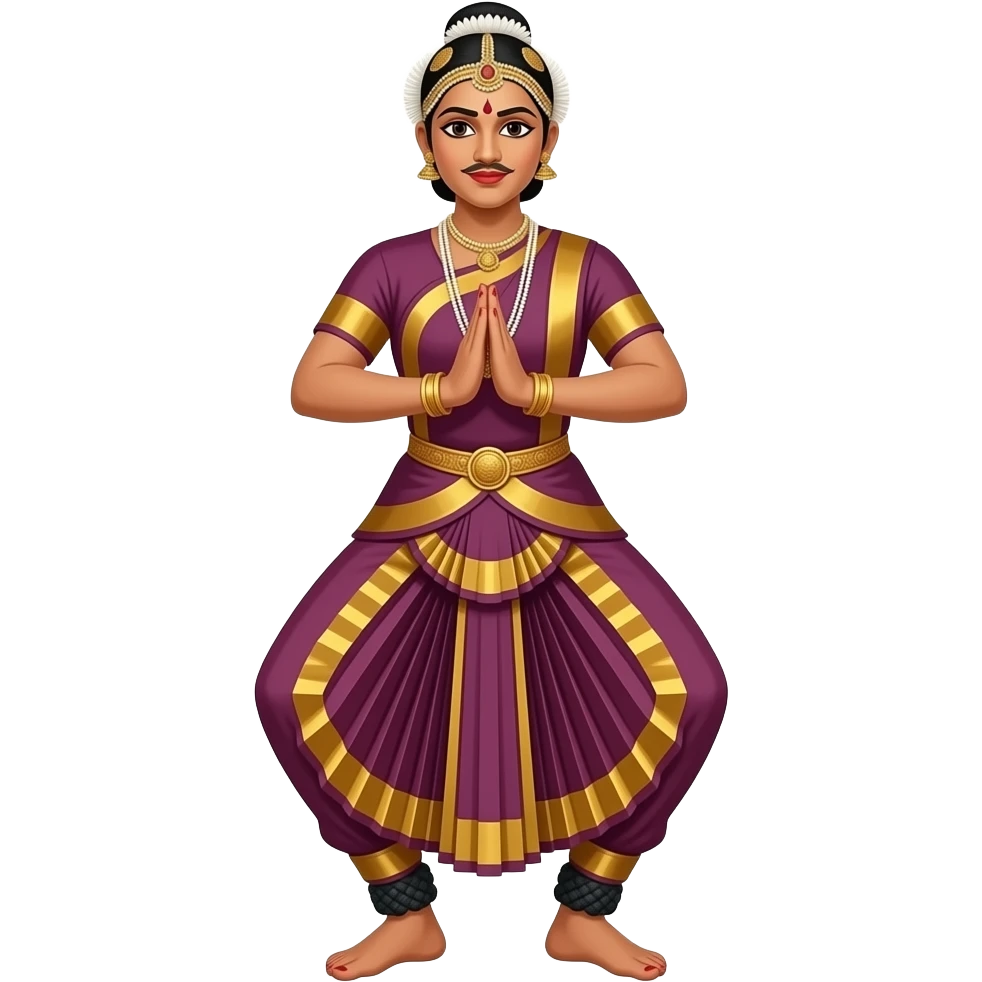 a guy bharanatyam dancer emoji