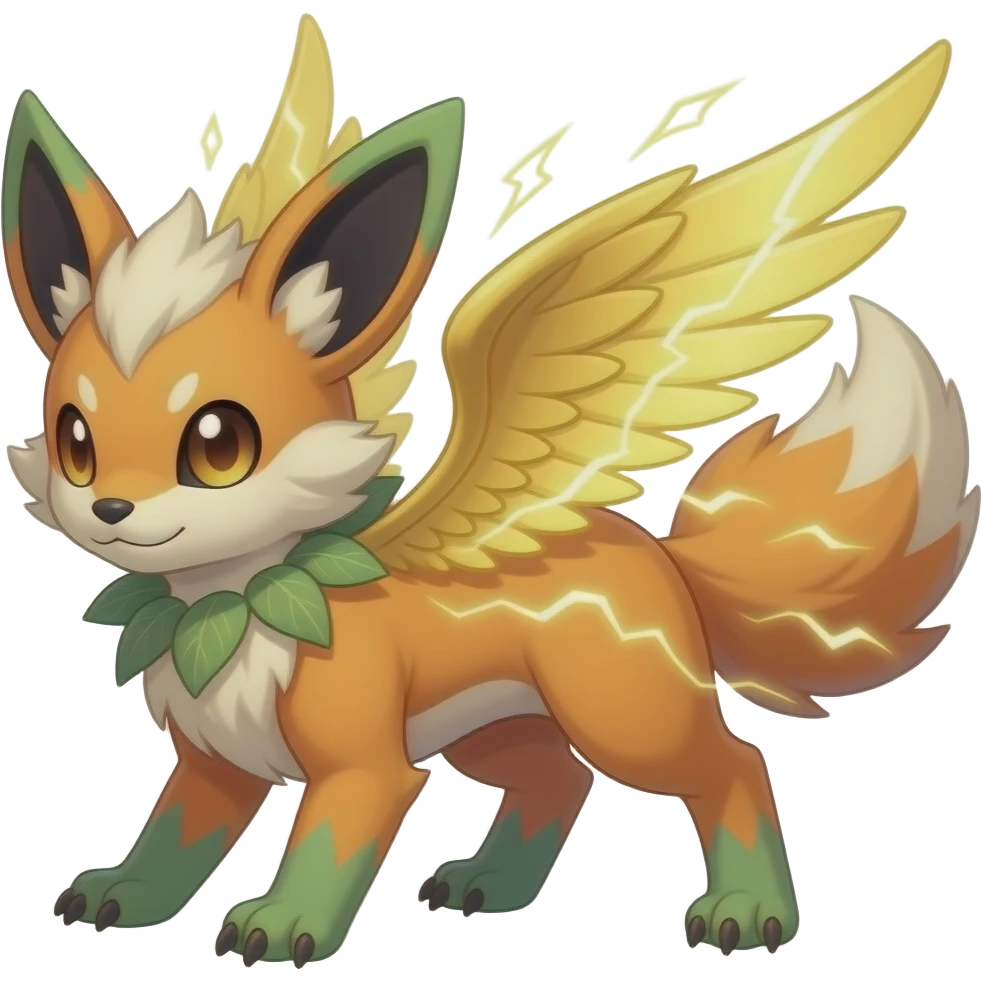 Fennekin-Sprigatito-Shaymin-Luxray-Fakémon-hybrid emoji