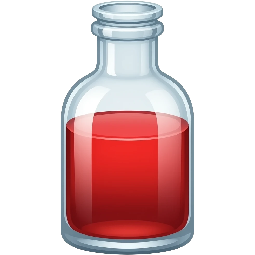 red liquid bottle emoji