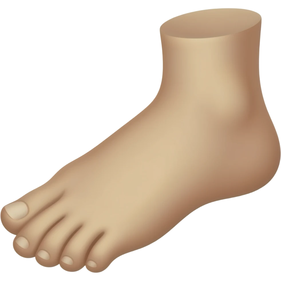 One sigle foot emoji