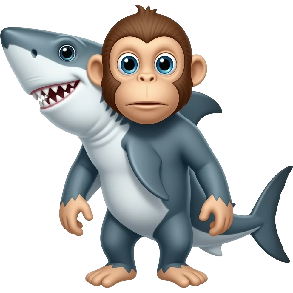 Requin singe emoji