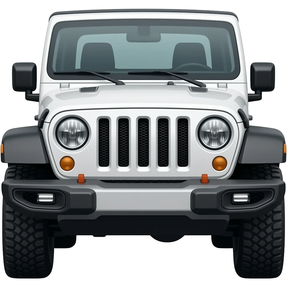 Mahindra thar in white colour emoji