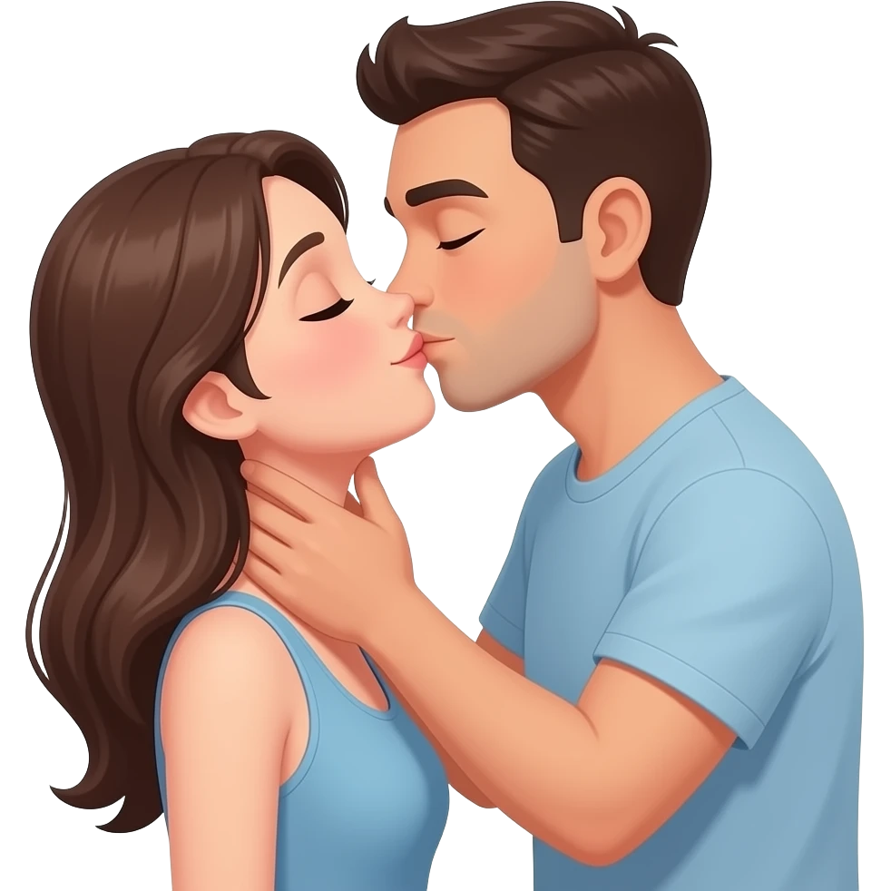 قبّل جسد شريكك ببطء من الرقبة emoji
