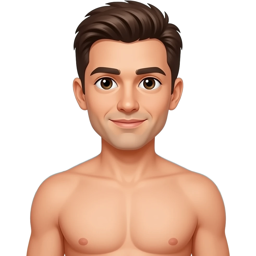 یک مرد لخت کنار ساحل emoji