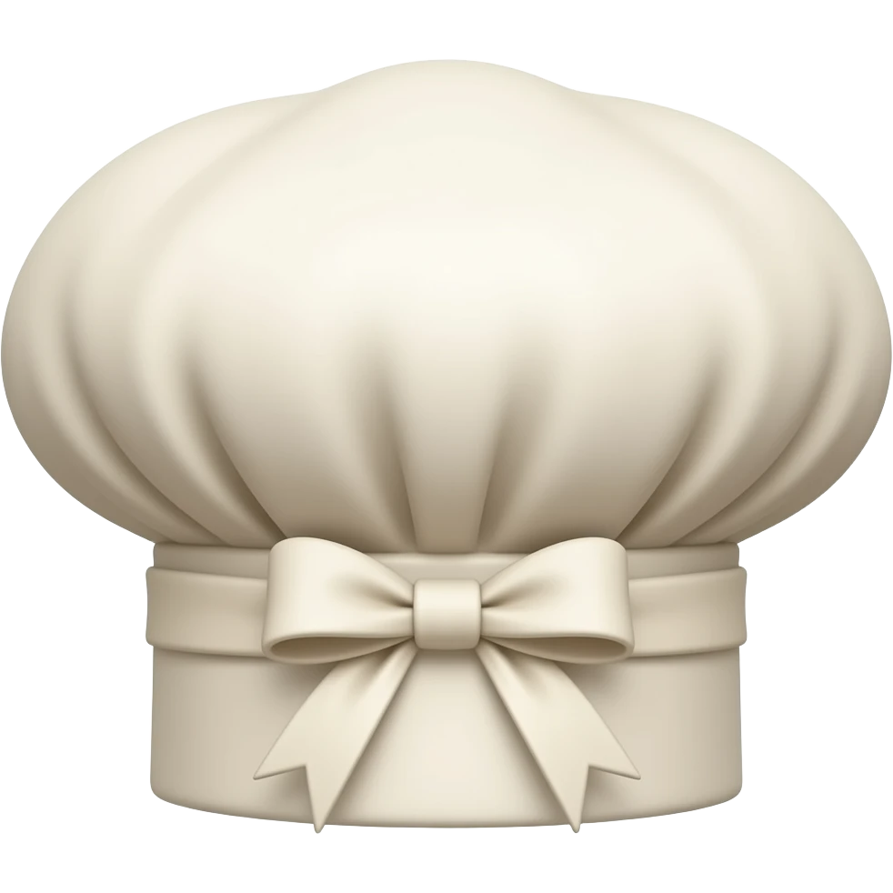 Chef hat vanilla with ribbon! emoji