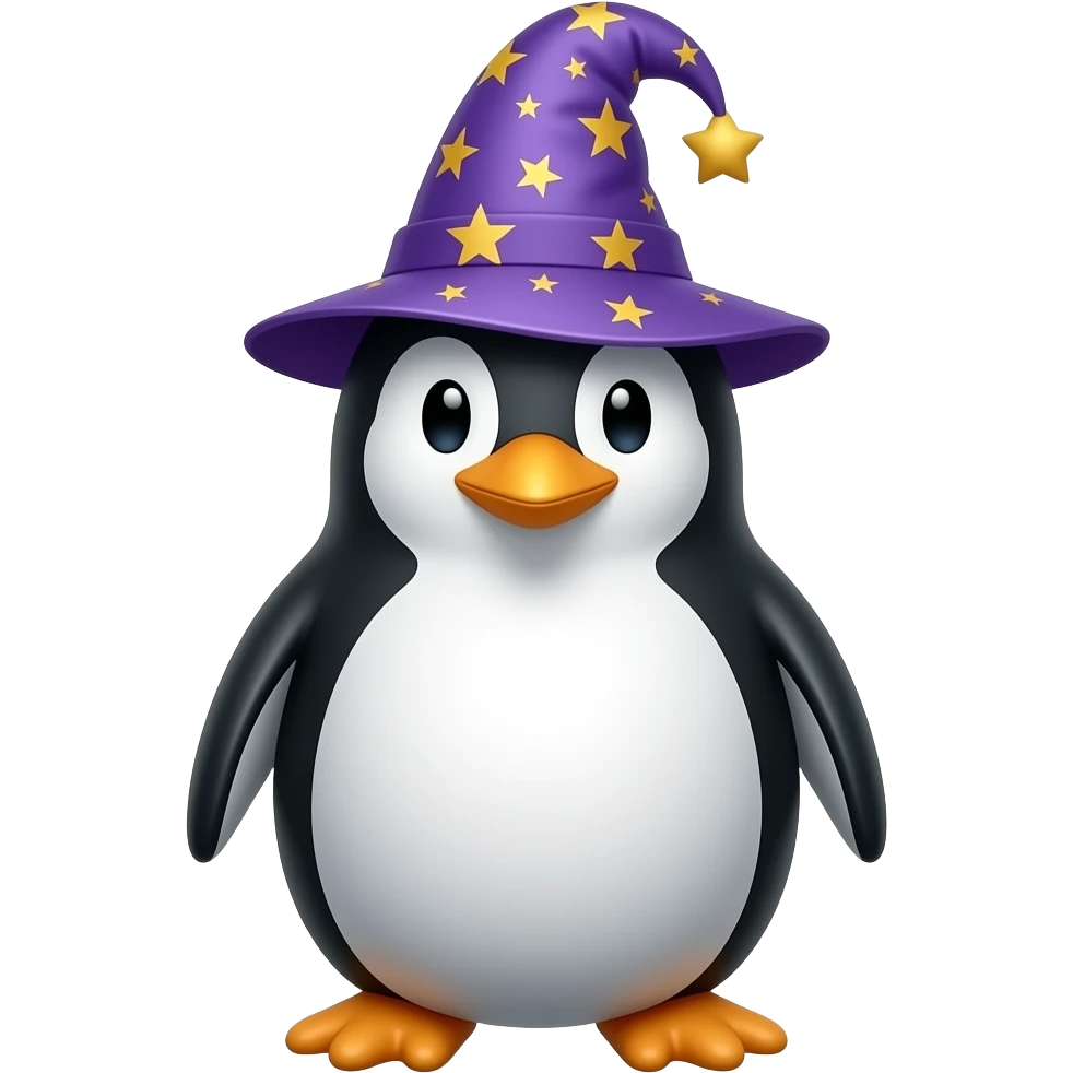 Penguin Wizard emoji