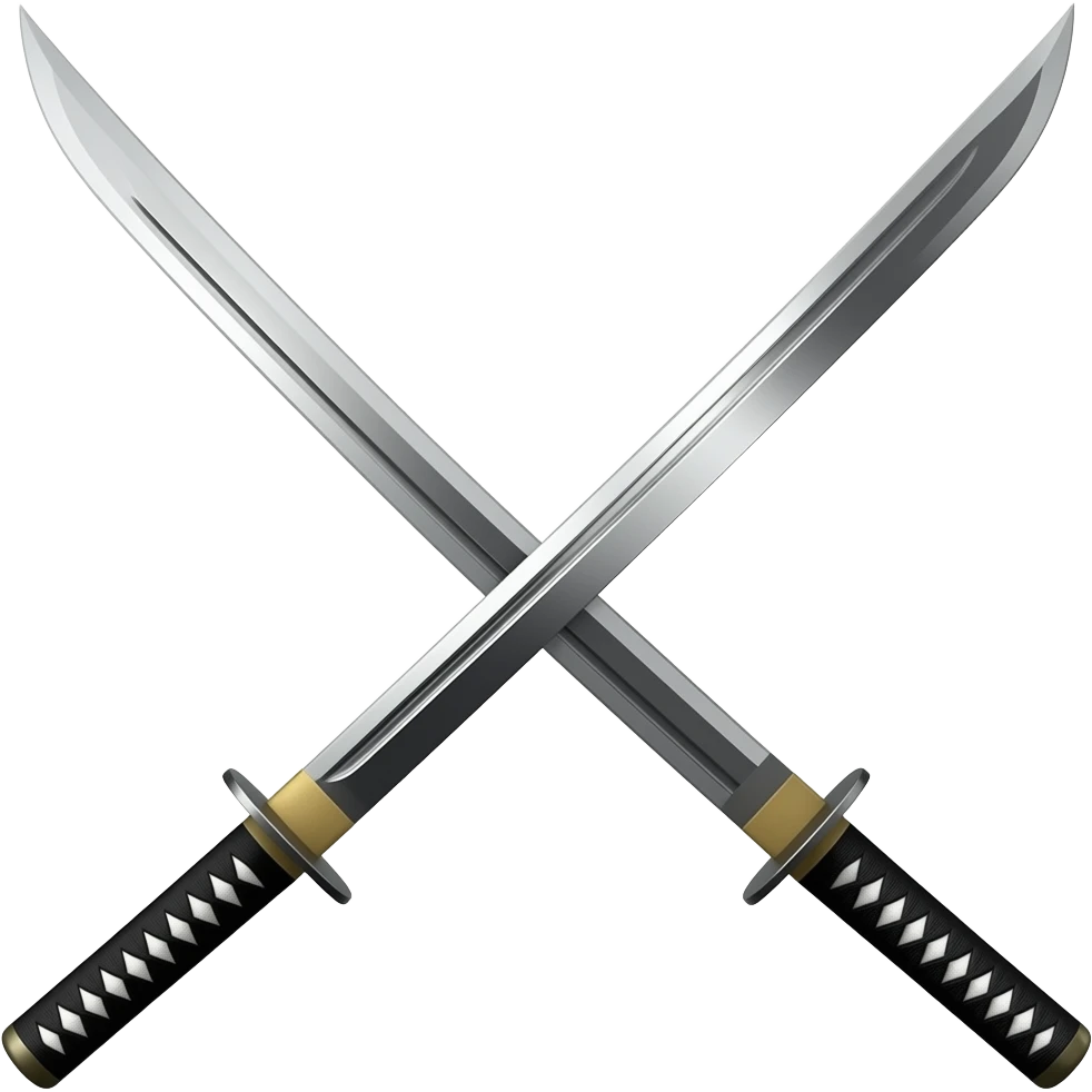long Japanese SINGLE katana with a slender gently curved steel blade, a ...
