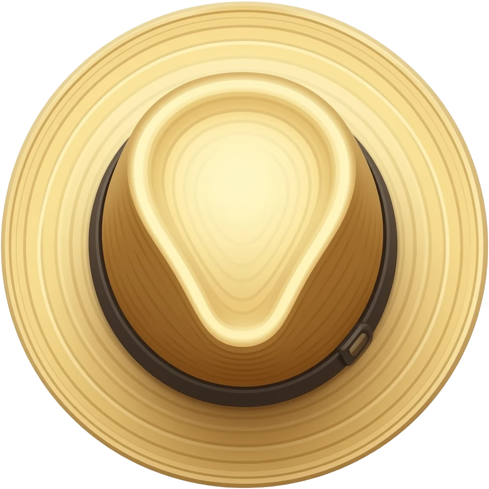 Straw hat emoji