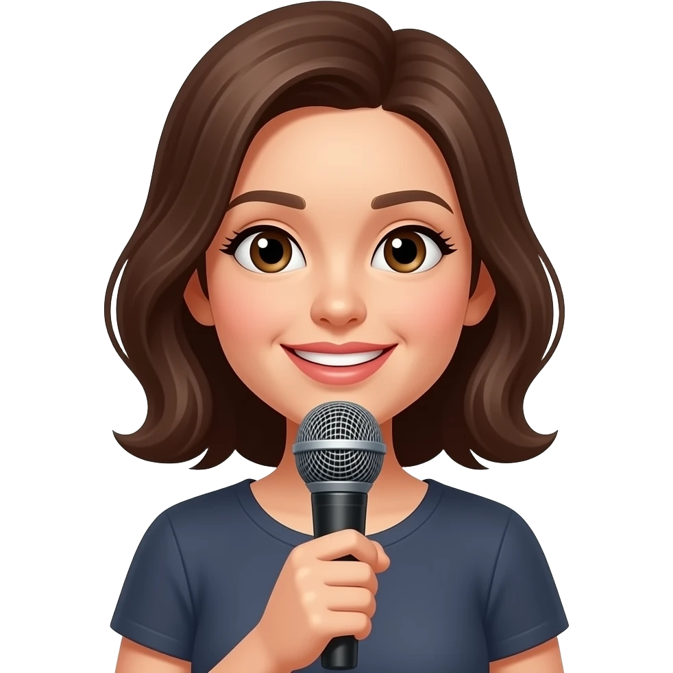 woman microphone emoji