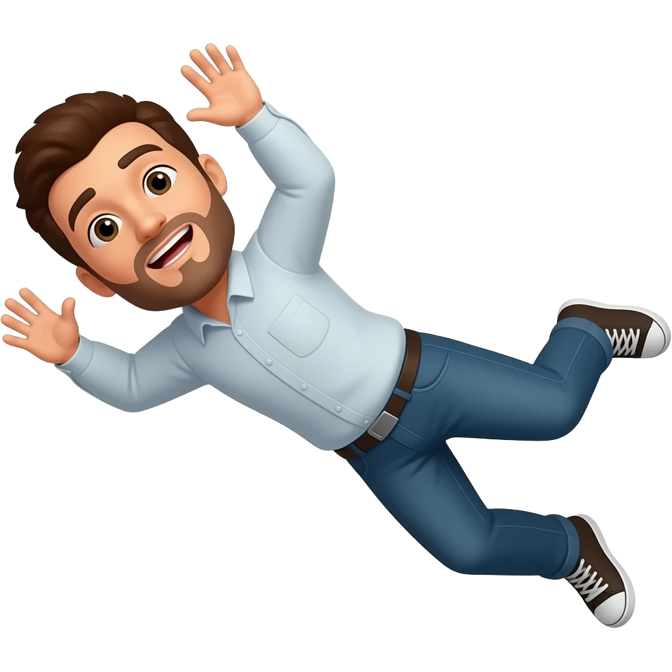 Man falling emoji