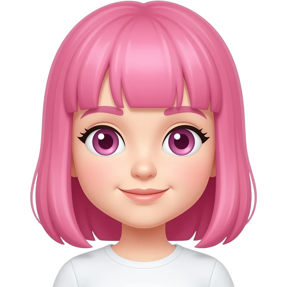 Pink cute girl emoji