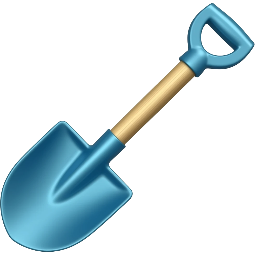 shovel blue emoji
