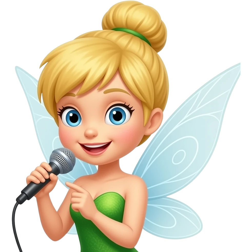 haz apeter panj con tinkerbellcantando emoji