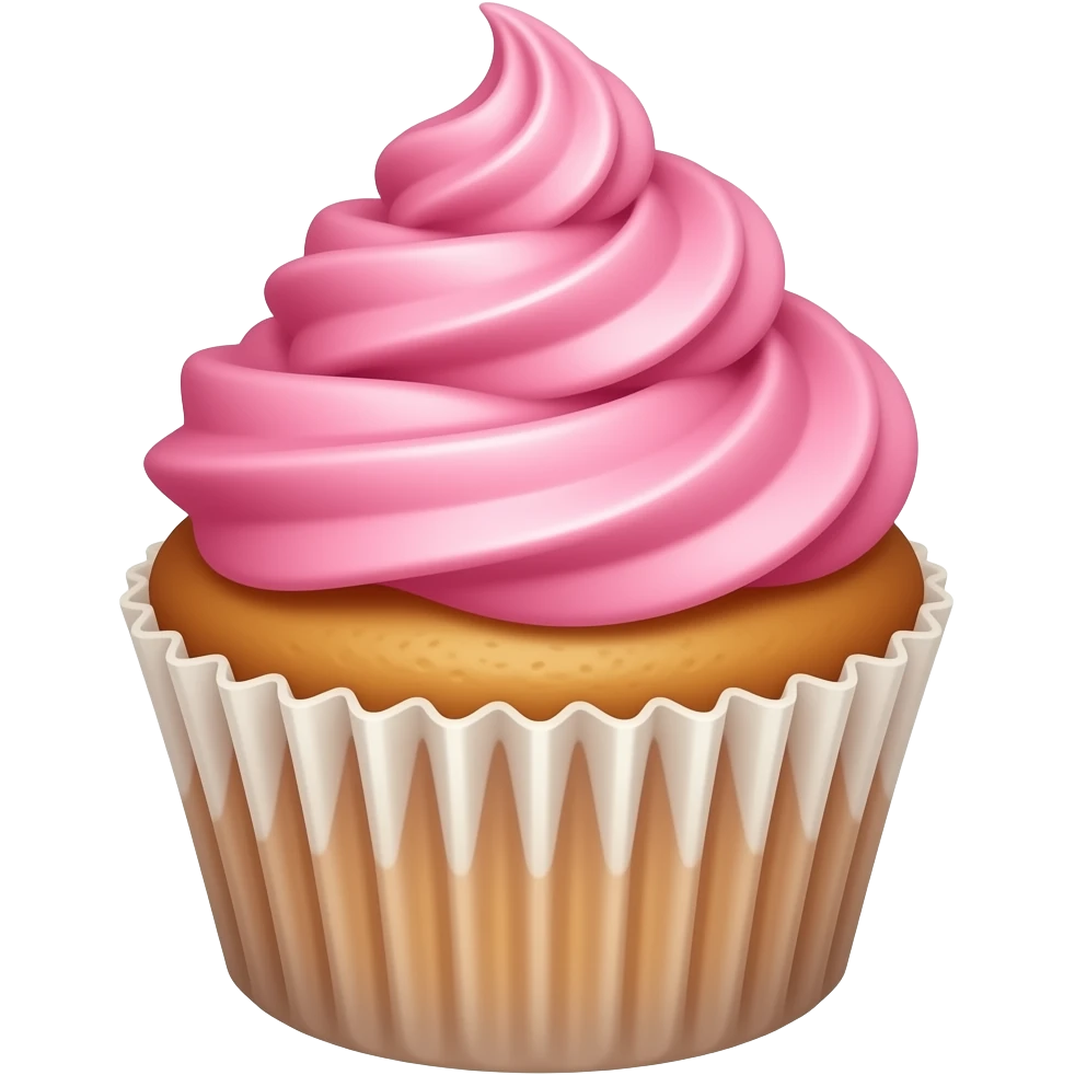 Cupcake with pink icing emoji