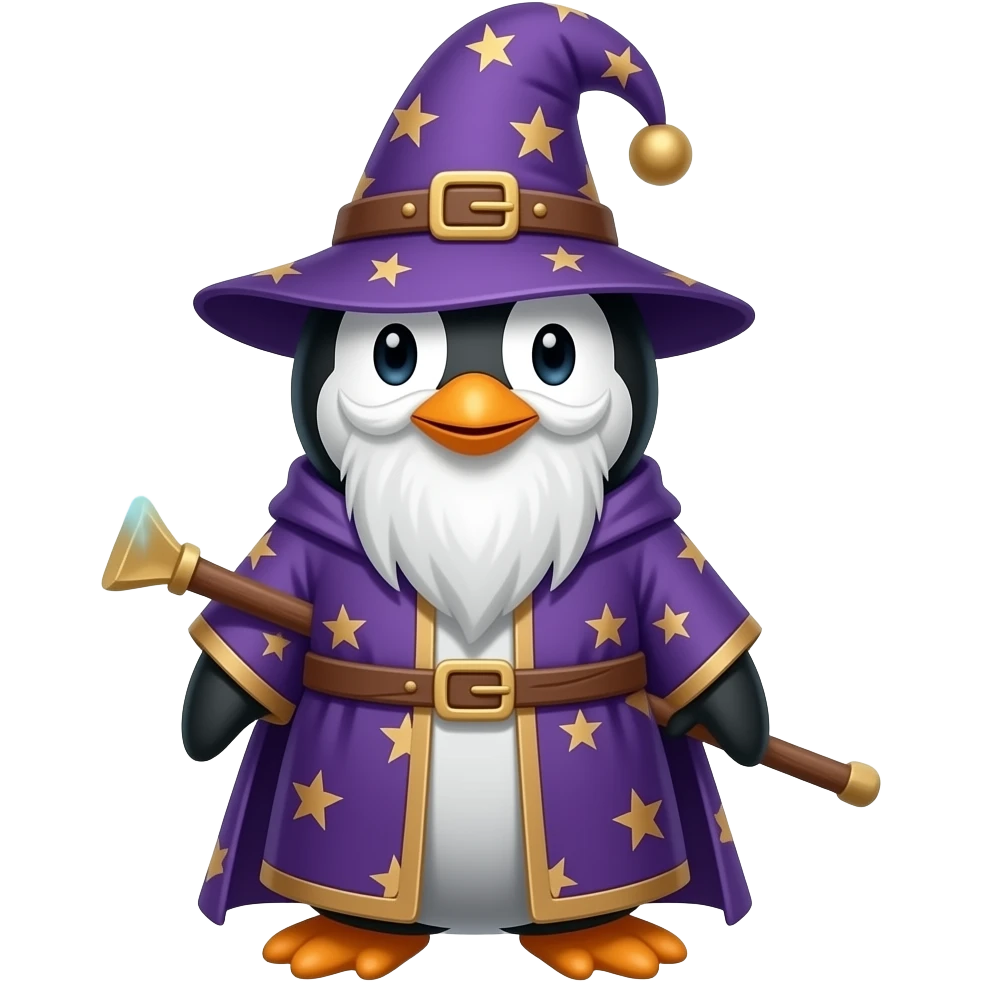 Penguin Wizard emoji