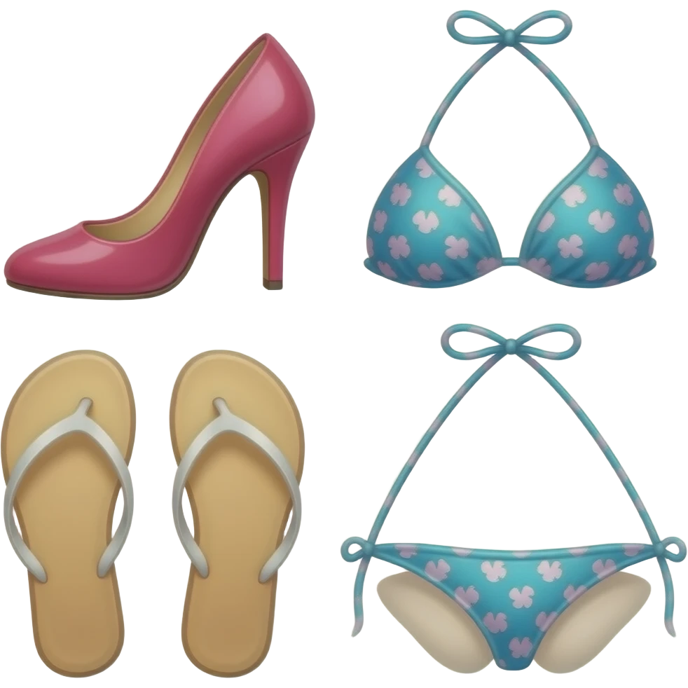 👠 + 🥿 + 🩴 + 🥻= emoji