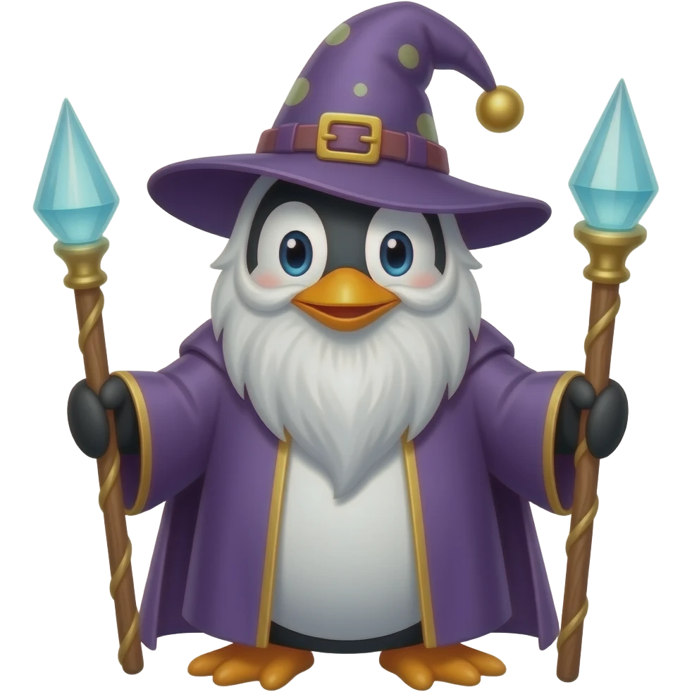 Penguin Wizard emoji