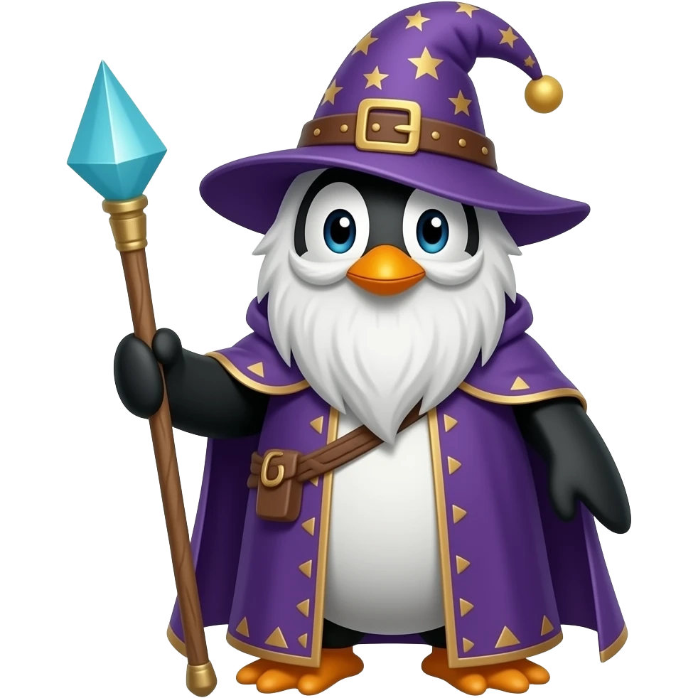 Penguin Wizard emoji