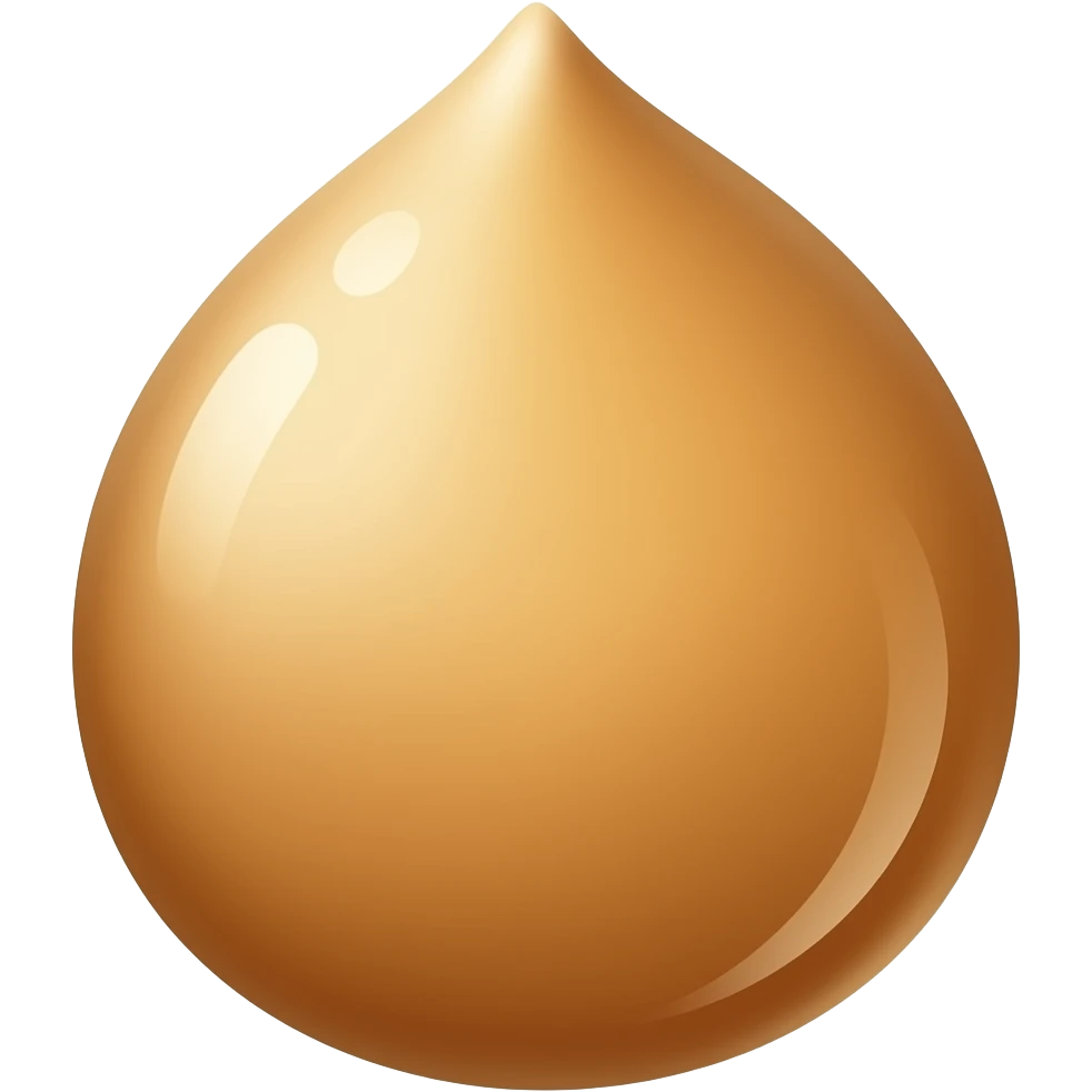 Caramel drop emoji