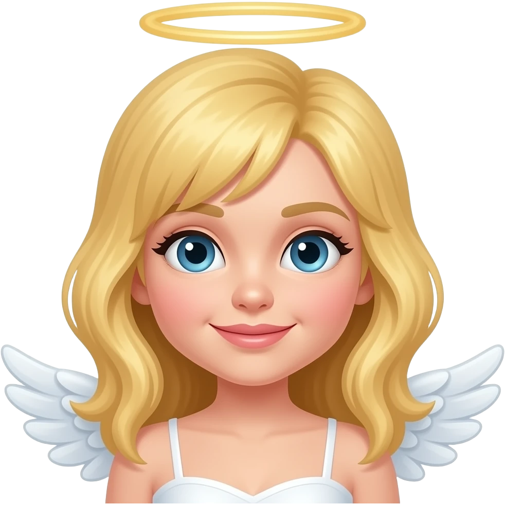 blonde girl as cupid emoji