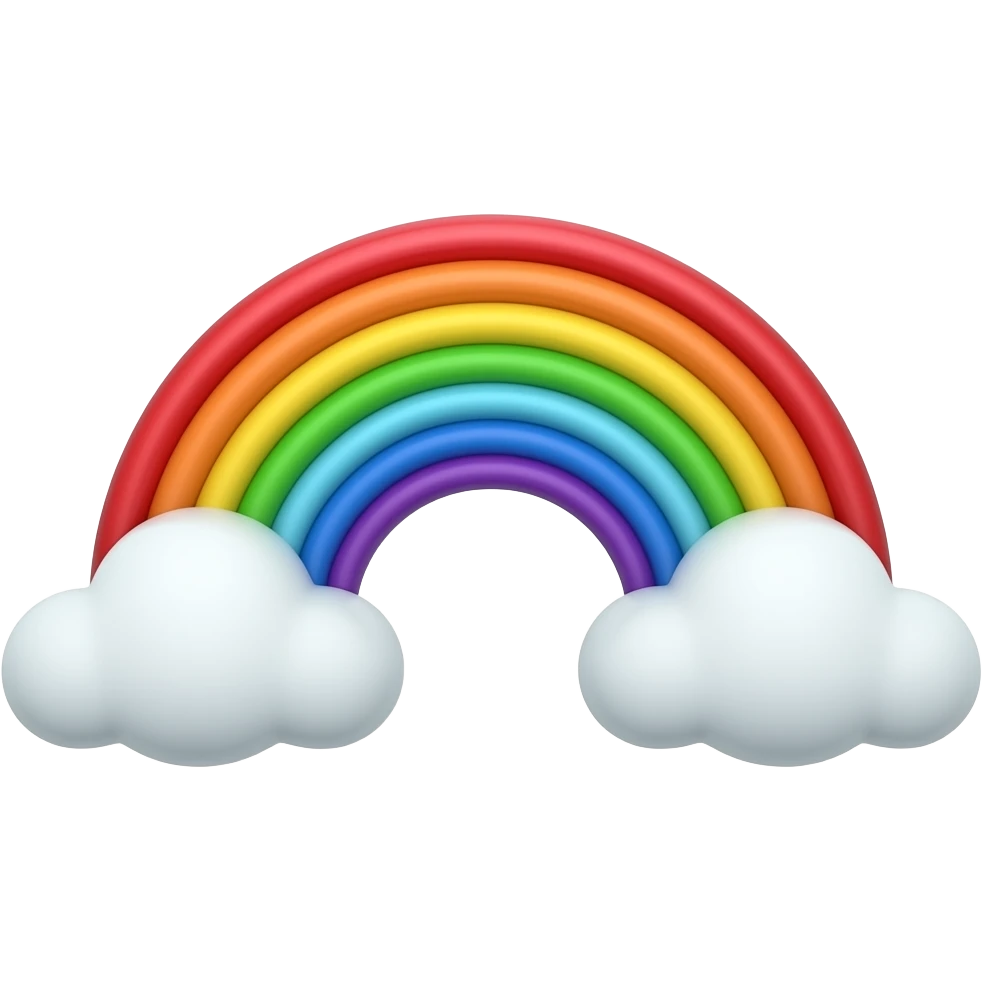 Pastel Rainbow With Cloud emoji