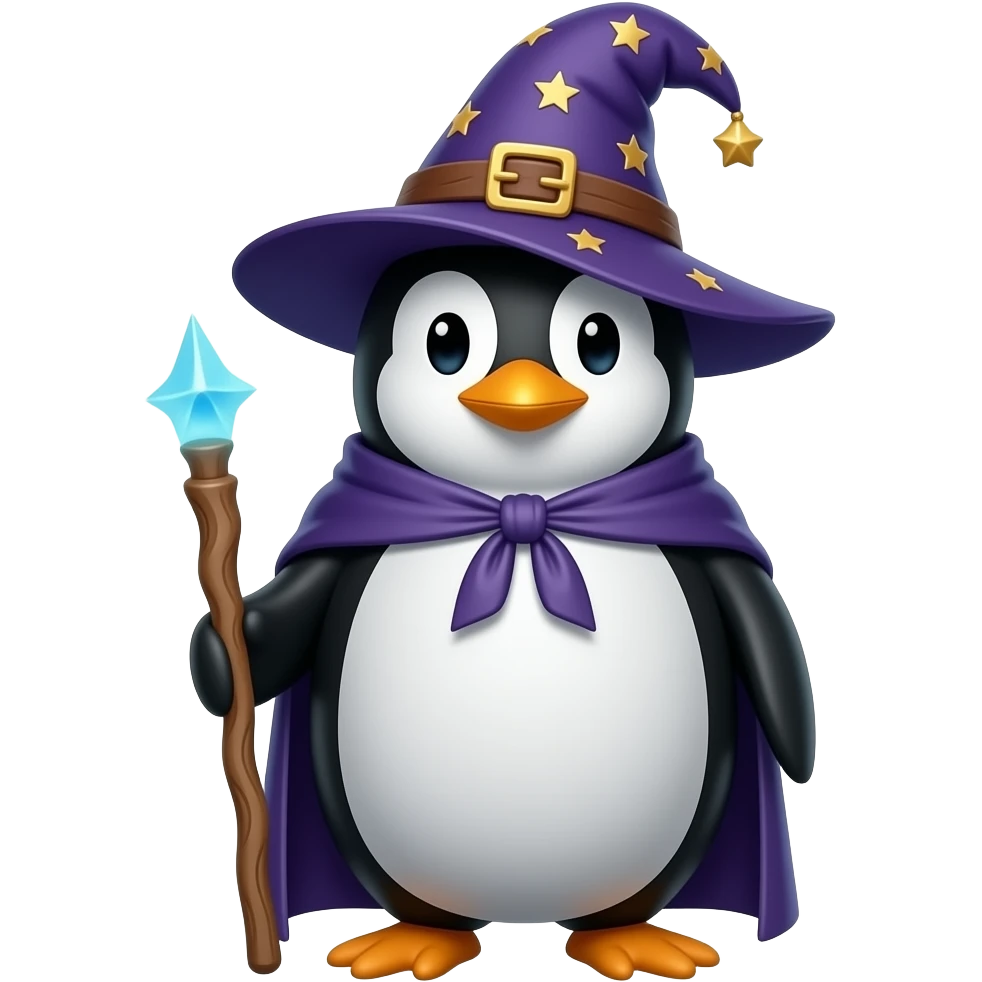Penguin Wizard emoji