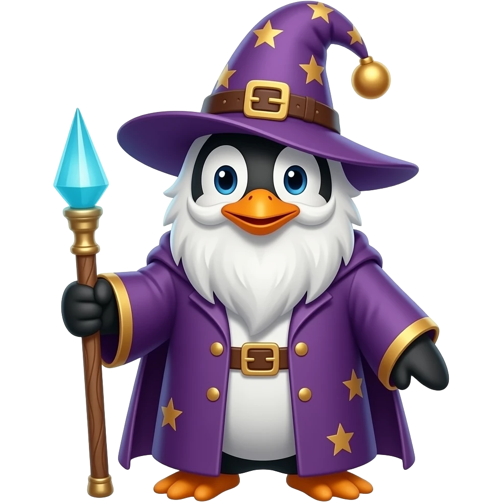 Penguin Wizard emoji