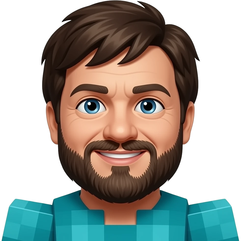 Jack black as steve from minecraft emoji