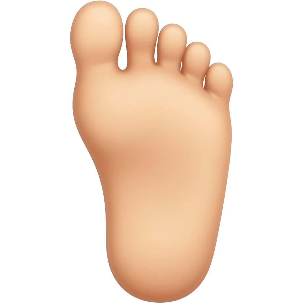 One sigle foot emoji