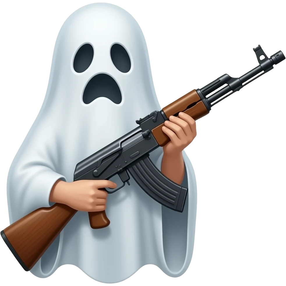 👻 Con fusil emoji