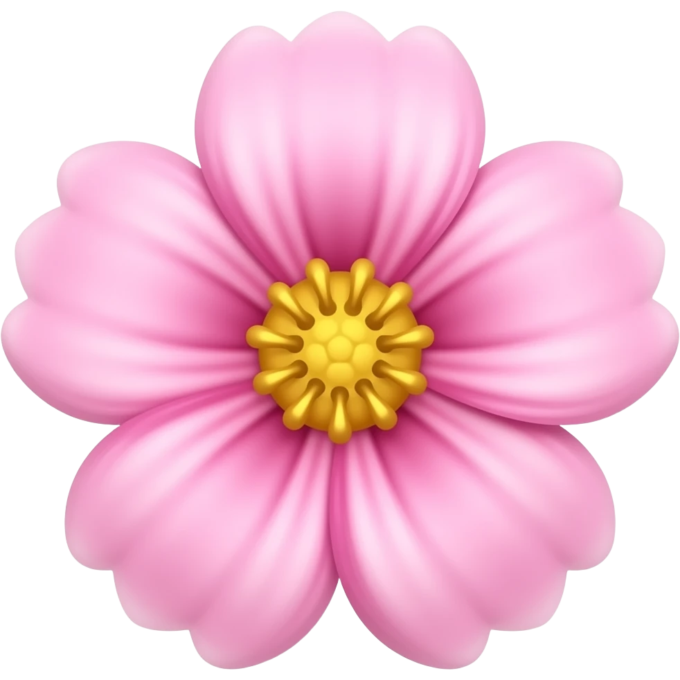 Pembe çiçek emoji