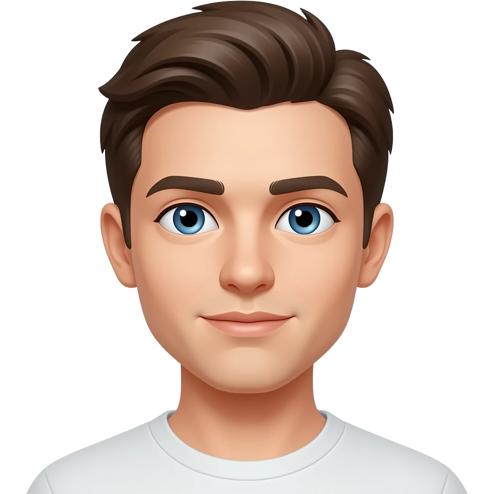 Avec les yeux bleu emoji