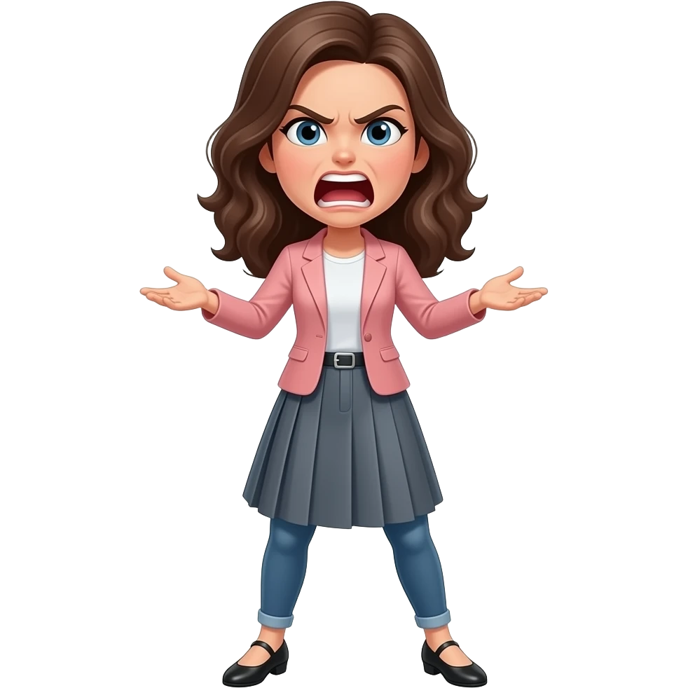 women yelling full body angry emoji
