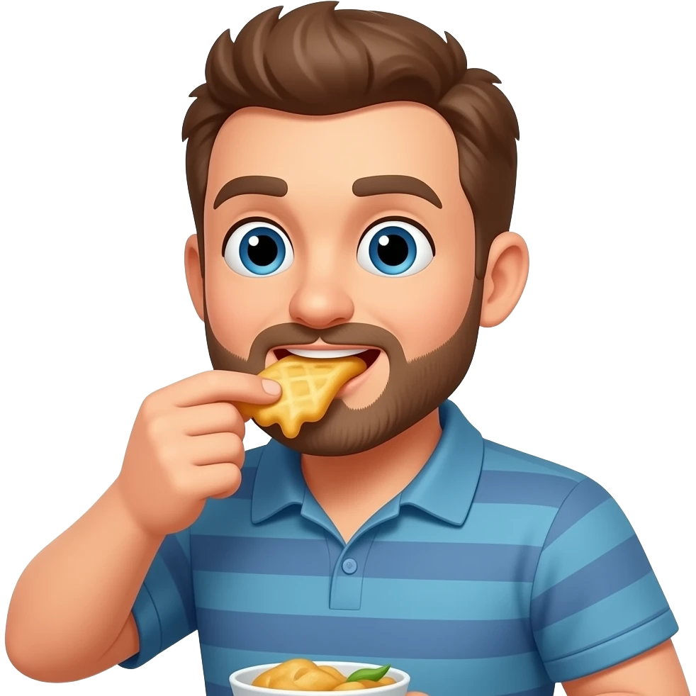 Guy eating guy emoji