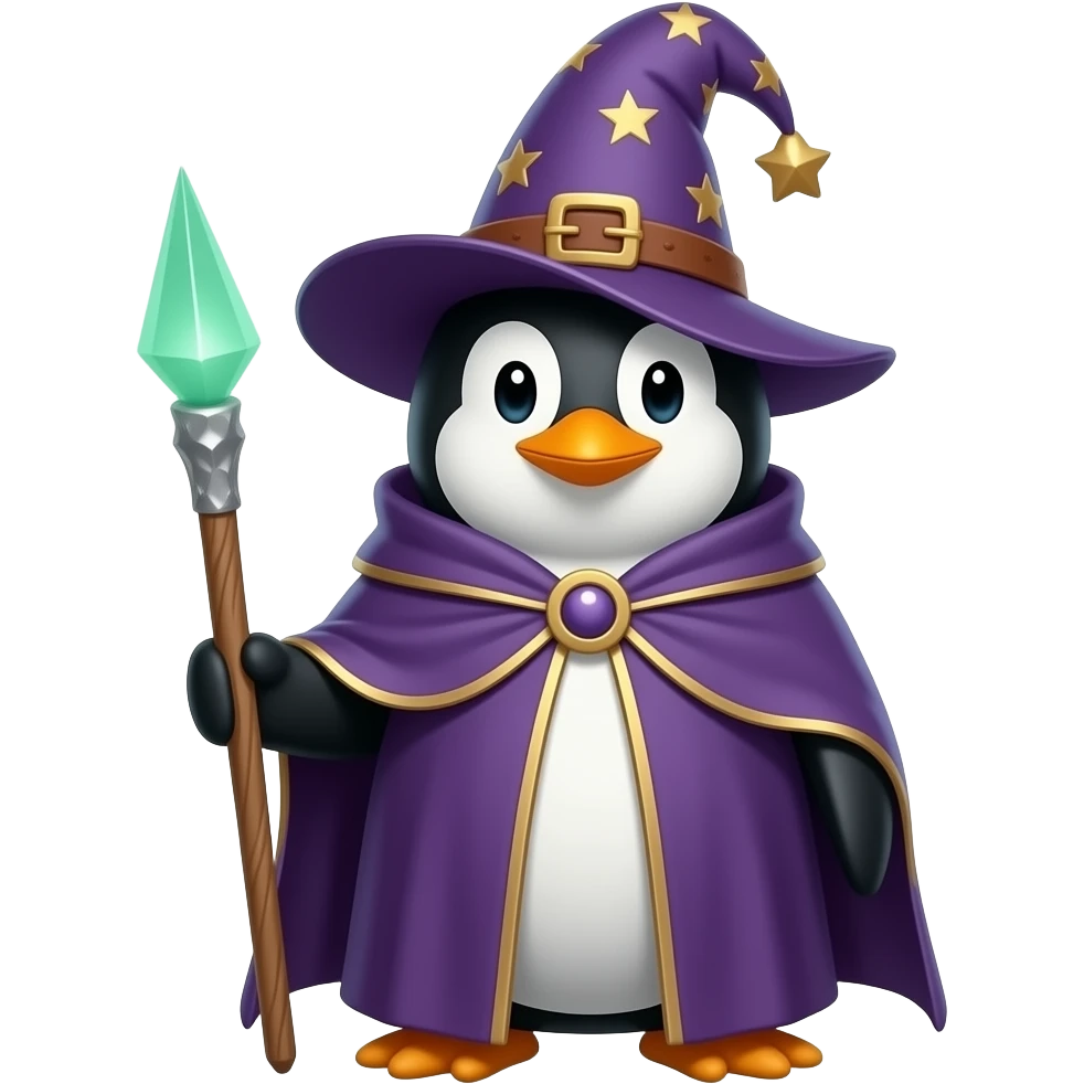 Penguin Wizard emoji
