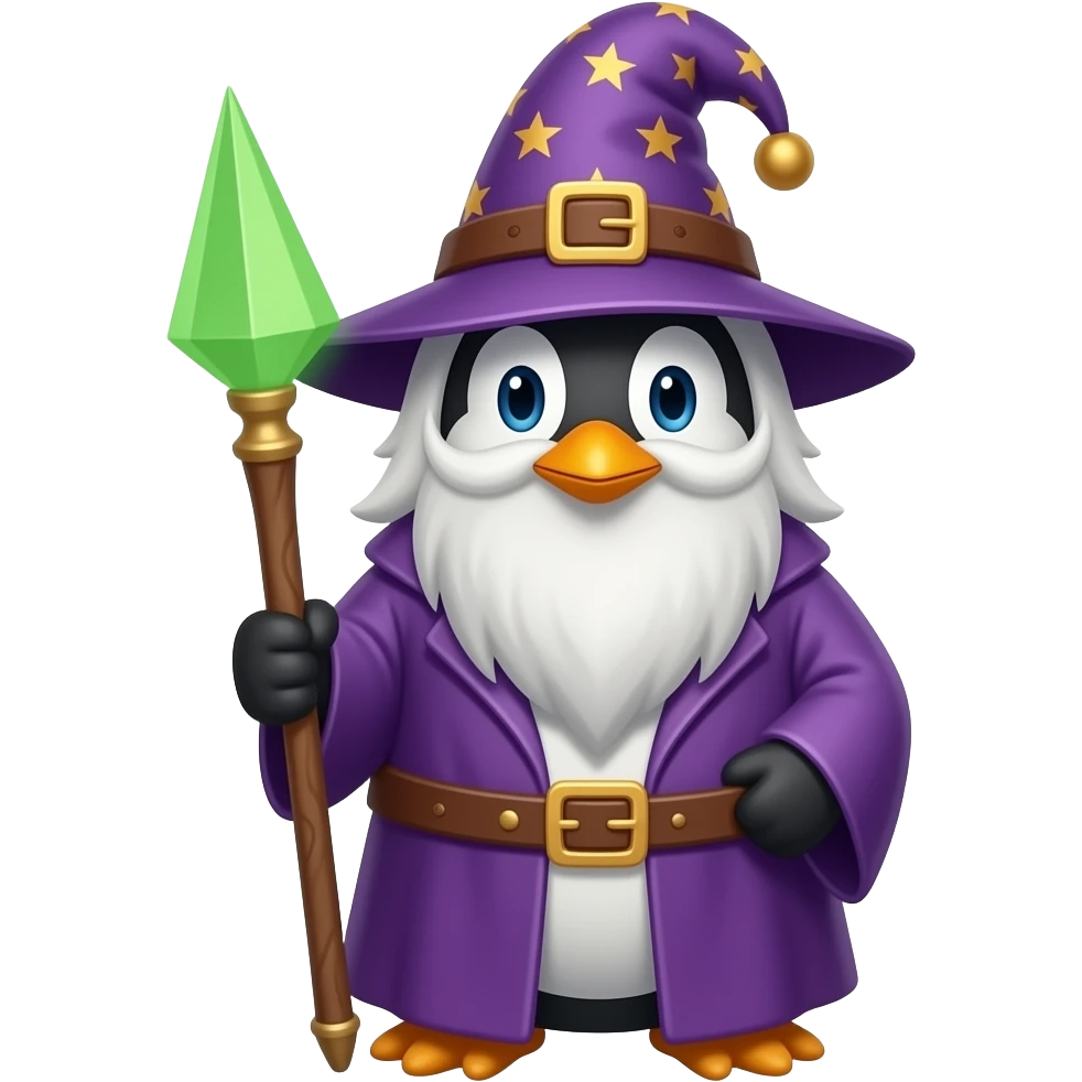 Penguin Wizard emoji