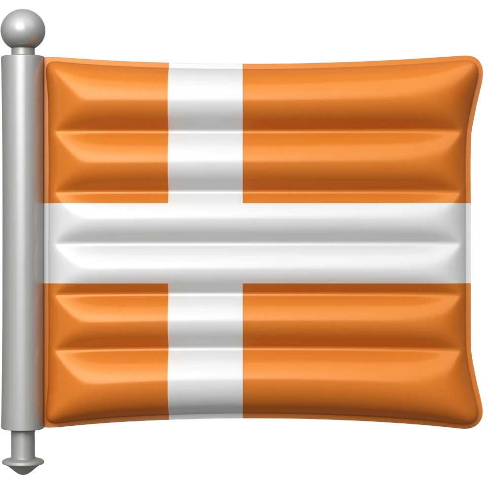 inflatable finish flag in kolor ffb100 emoji