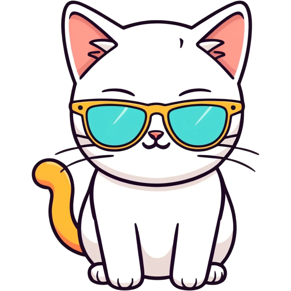Cat with sunglasses emoji
