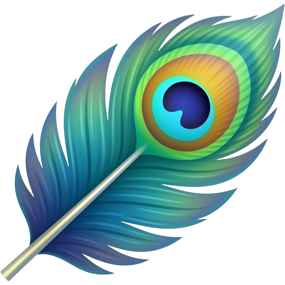 Peacock feather emoji