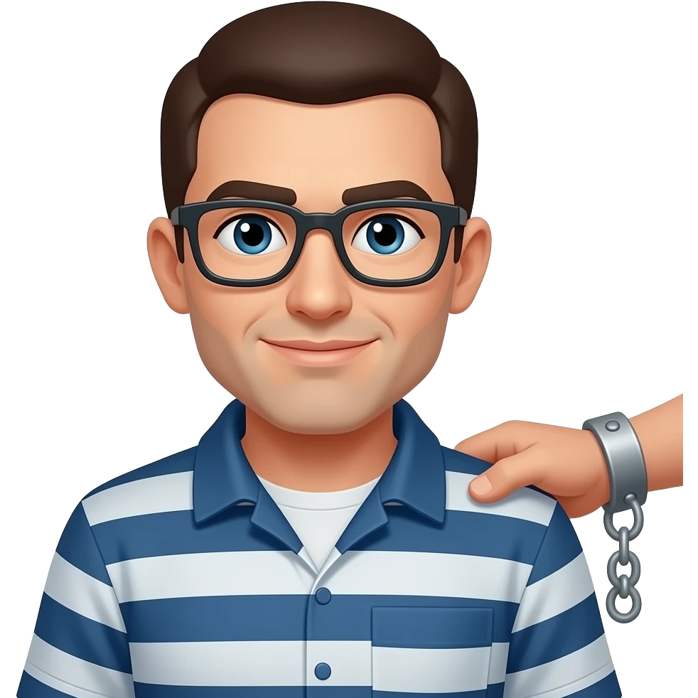 Criminal being arrested emoji