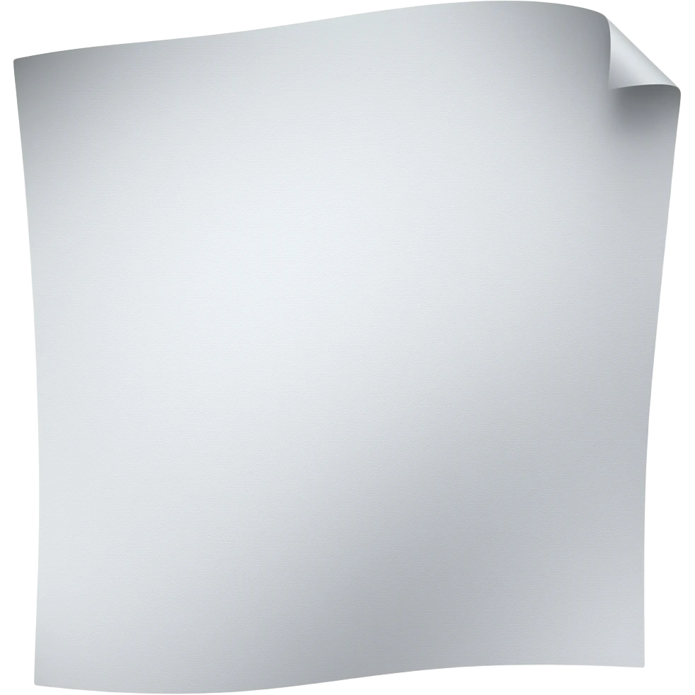 Blank white paper png emoji