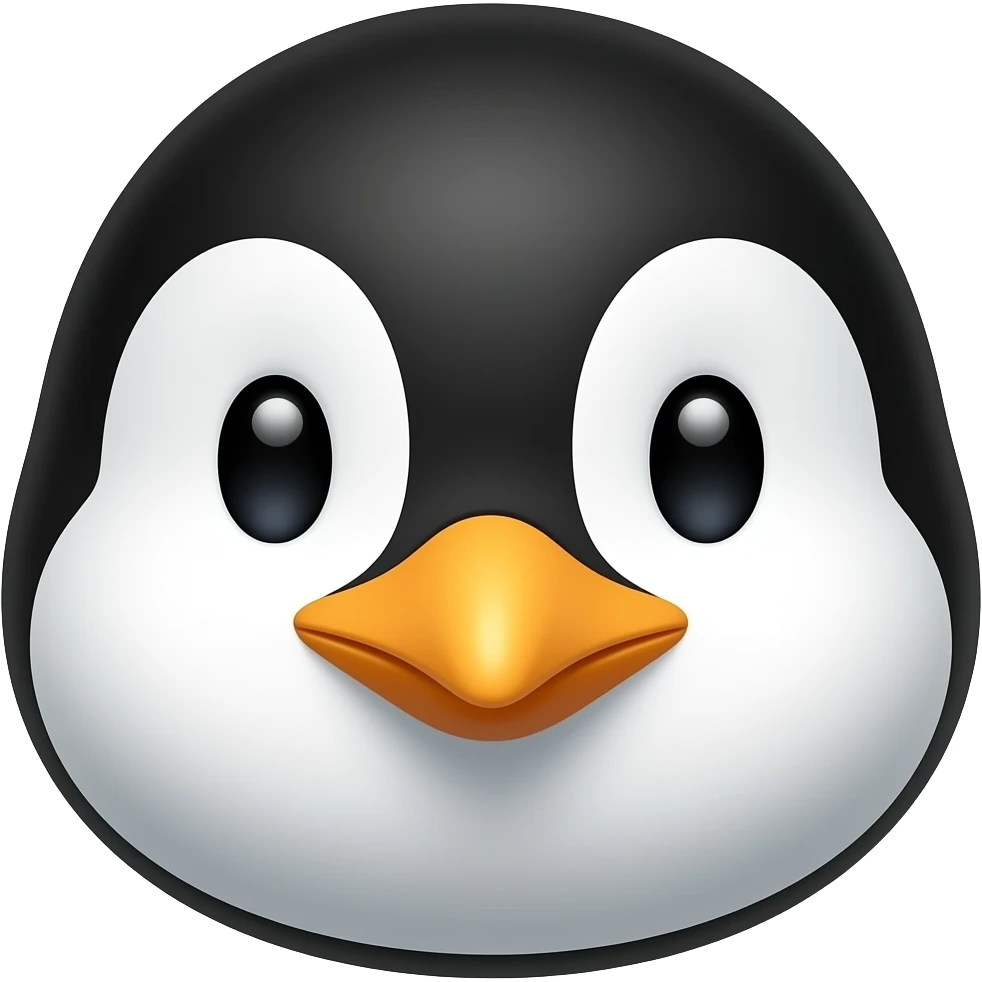 Front penguin head emoji
