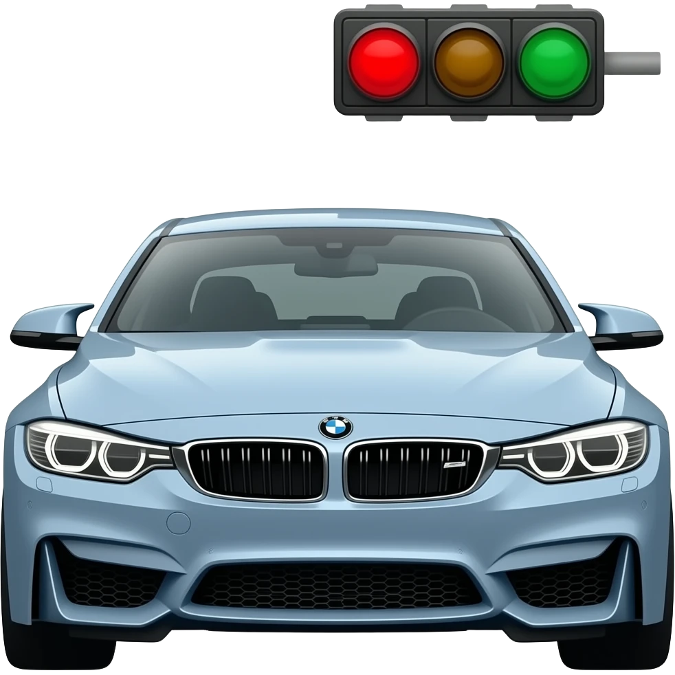 egy piroslámpás bmw emoji