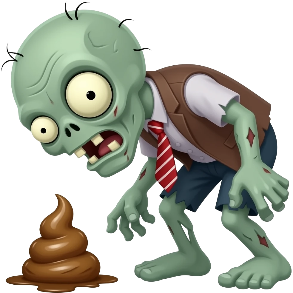 zombie cagando emoji