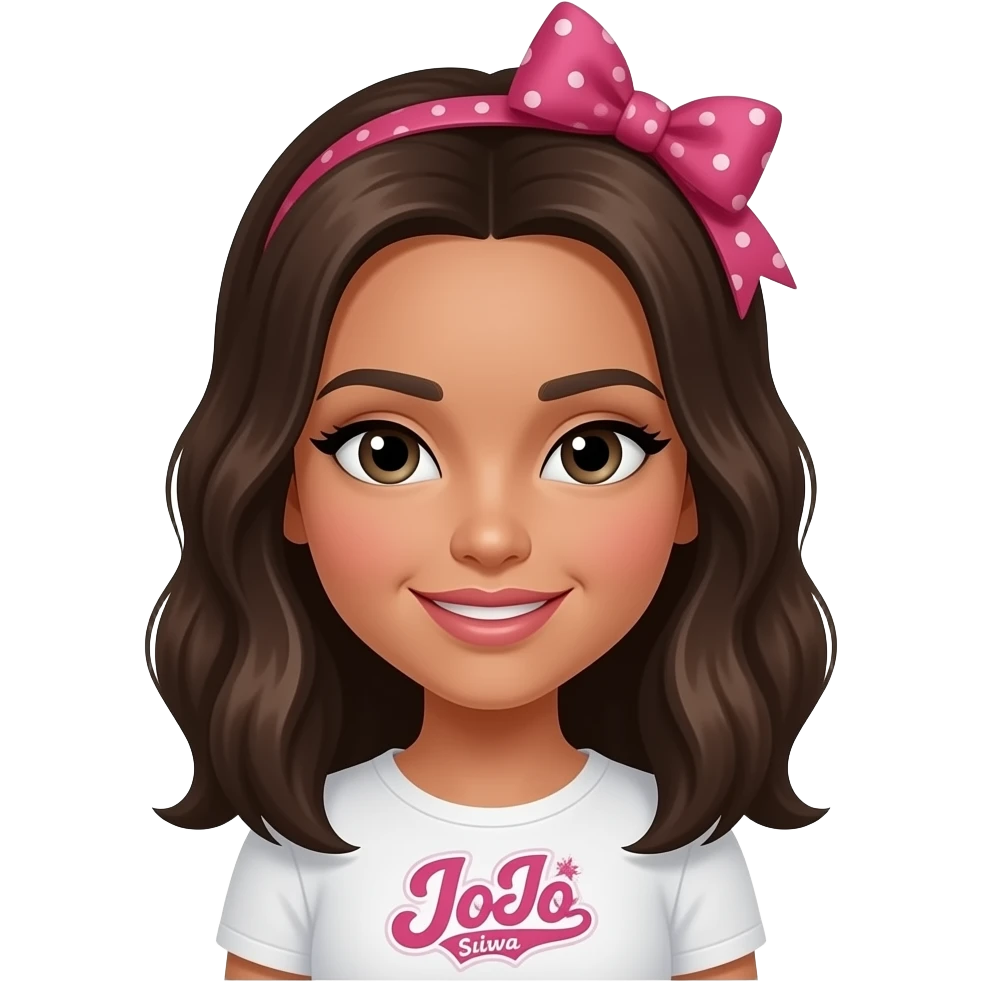 jojo siwa with "jojo siwa" lable emoji