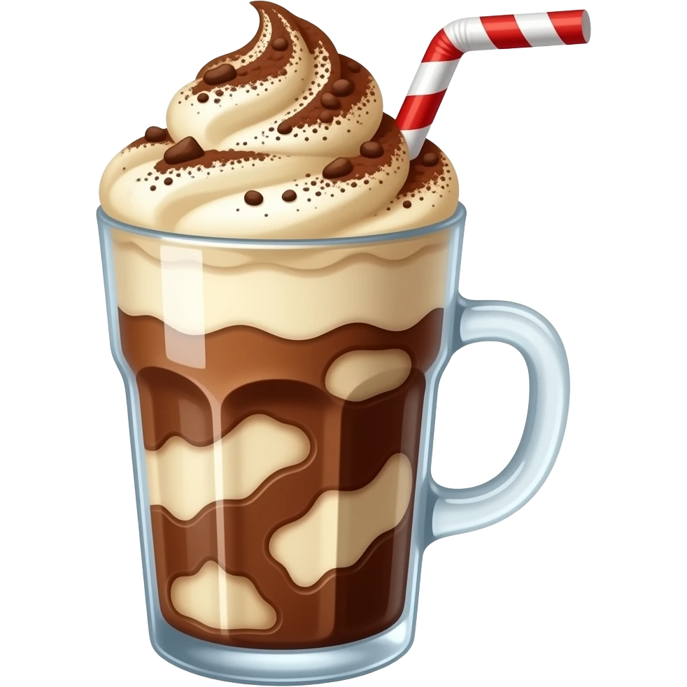 chocolate drink with tiramisu emoji